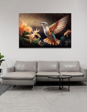 Litografía Un Toque Francés Colibri técnica acrílico