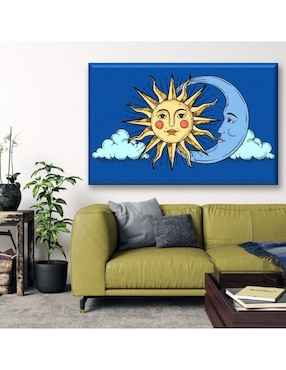Cuadro decorativo Industria Grafica Ciento 23 Sol y luna