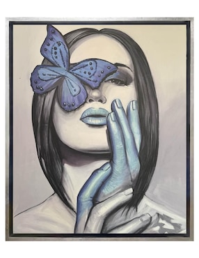 Pintura Blue Butterfly técnica acrílico Lune Art Gallery Mariposas