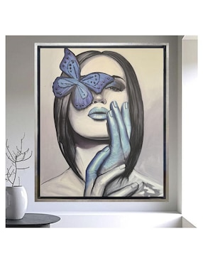 Pintura Blue Butterfly técnica acrílico Lune Art Gallery Mariposas