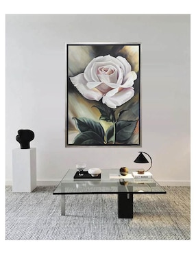 Pintura Rosa Rosa técnica acrílico Lune Art Gallery Flores