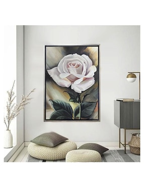 Pintura Rosa Rosa técnica acrílico Lune Art Gallery Flores