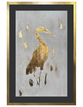 Pintura Ave de Oro técnica acrílico Lune Art Gallery AnimalArt