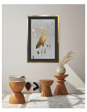 Pintura Ave de Oro técnica acrílico Lune Art Gallery AnimalArt