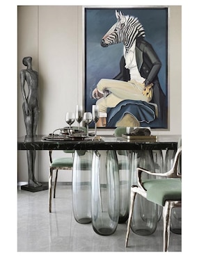 Pintura Lord Zebra técnica óleo Lune Art Gallery AnimalArt
