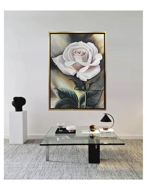 Pintura Rosa Rosa técnica acrílico Lune Art Gallery Flores