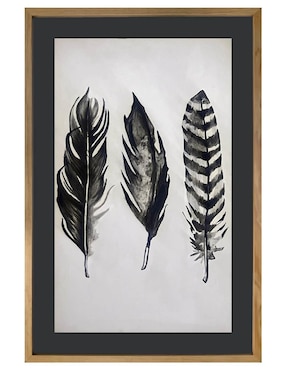 Pintura 3 Feathers técnica acrílico Lune Art Gallery Feathers 4 Vistas