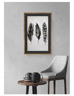 Pintura 3 Feathers técnica acrílico Lune Art Gallery Feathers 4 Vistas