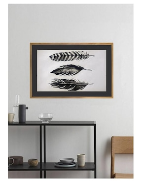 Pintura 3 Feathers técnica acrílico Lune Art Gallery Feathers 4 Vistas