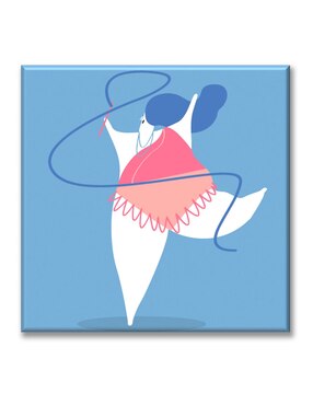 Cuadro decorativo Industria Grafica Ciento 23 Gimnasta ilustración