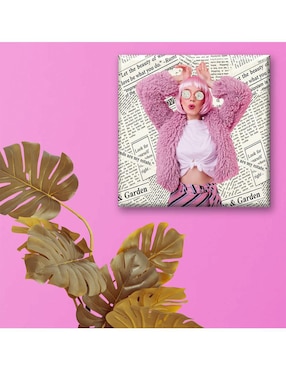 Cuadro decorativo Industria Grafica Ciento 23 Collage chica rosa