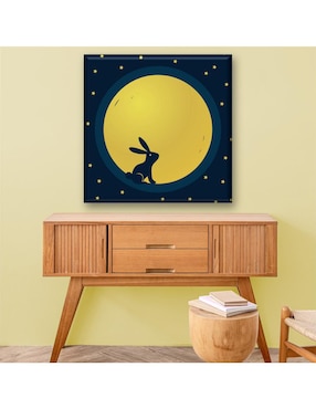Cuadro decorativo Industria Grafica Ciento 23 Conejo en la luna