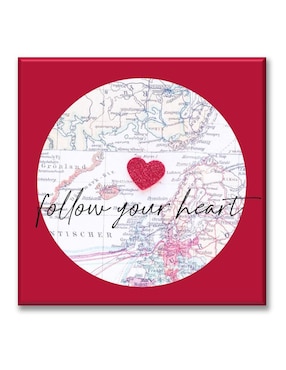 Cuadro decorativo Industria Grafica Ciento 23 Mapa corazón