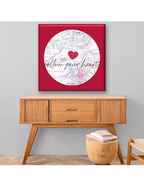 Cuadro decorativo Industria Grafica Ciento 23 Mapa corazón