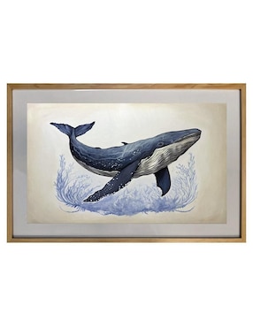 Pintura Ballena Azul técnica acrílico Lune Art Gallery
