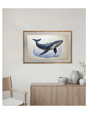 Pintura Ballena Azul técnica acrílico Lune Art Gallery