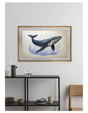 Pintura Ballena Azul técnica acrílico Lune Art Gallery