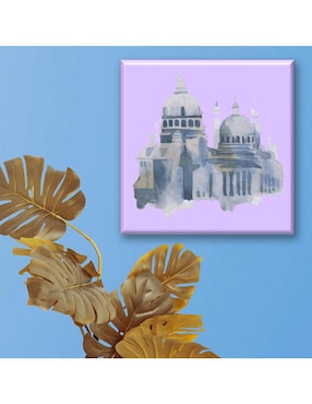 Cuadro decorativo Industria Grafica Ciento 23 Templo acuarela