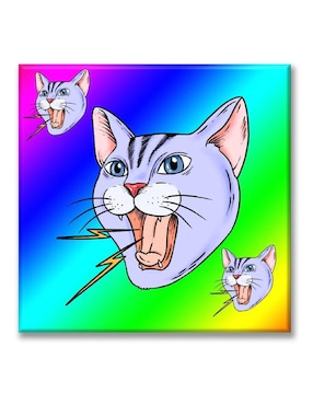 Cuadro decorativo Industria Grafica Ciento 23 Gato rayo