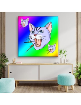 Cuadro decorativo Industria Grafica Ciento 23 Gato rayo