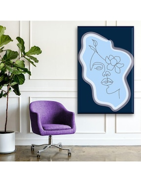Cuadro decorativo Industria Grafica Ciento 23 Silueta de rostro