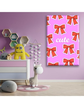 Cuadro decorativo Industria Grafica Ciento 23 Moños rojos frase
