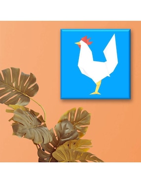Cuadro decorativo Industria Grafica Ciento 23 Gallo origami