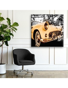 Cuadro decorativo Industria Grafica Ciento 23 Auto clásico amarillo