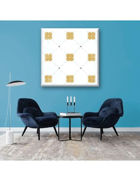 Cuadro decorativo Industria Grafica Ciento 23 Mosaico acqua con flores