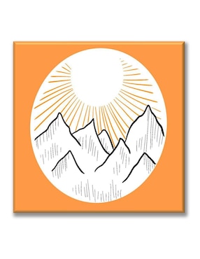 Cuadro decorativo Industria Grafica Ciento 23 Montañas a línea