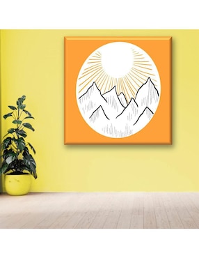 Cuadro decorativo Industria Grafica Ciento 23 Montañas a línea