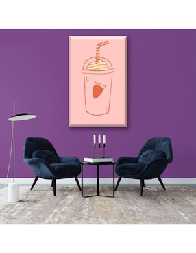 Cuadro decorativo Industria Grafica Ciento 23 Malteada de fresa
