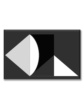 Cuadro decorativo Industria Grafica Ciento 23 Geométrico blanco y negro