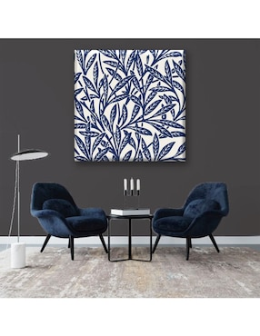 Cuadro decorativo Industria Grafica Ciento 23 Hojas blancoazul