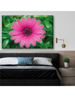Cuadro decorativo Industria Grafica Ciento 23 Flor magenta delineada