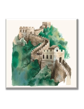 Cuadro decorativo Industria Grafica Ciento 23 Muralla china acuarela