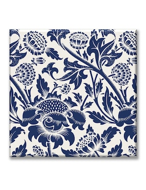 Cuadro Decorativo Industria Grafica Ciento 23 Tapiz Flores Azules