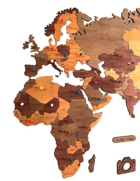 Cuadro decorativo Gift Mexico mapa mundo retro