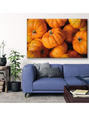 Cuadro decorativo Industria Grafica Ciento 23 Calabazas con caritas
