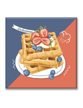 Cuadro decorativo Industria Grafica Ciento 23 Wafles bicolor