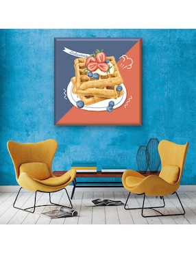Cuadro decorativo Industria Grafica Ciento 23 Wafles bicolor