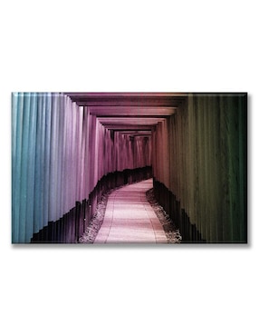 Cuadro decorativo Industria Grafica Ciento 23 Corredor arcoíris