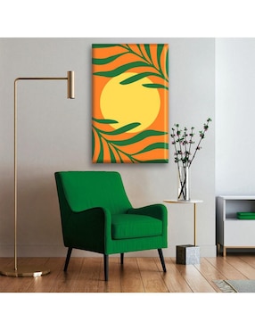 Cuadro decorativo Industria Grafica Ciento 23 Sol amarillo en plantas