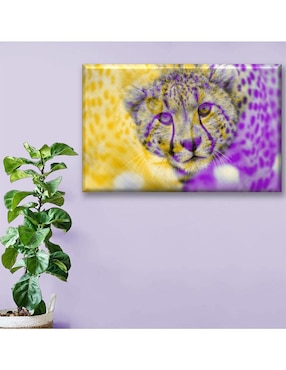 Cuadro decorativo Industria Grafica Ciento 23 Leopardo colores