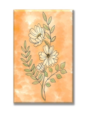 Cuadro Decorativo Industria Gráfica Ciento 23 Flores Blanca Acuarela