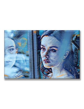 Cuadro decorativo Industria Grafica Ciento 23 Retrato azul