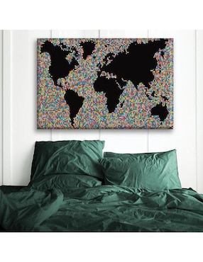 Cuadro decorativo Industria Grafica Ciento 23 Mapamundi