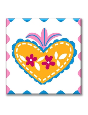 Cuadro decorativo Industria Grafica Ciento 23 Corazón con flores