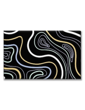 Cuadro decorativo Industria Grafica Ciento 23 Ondas negro