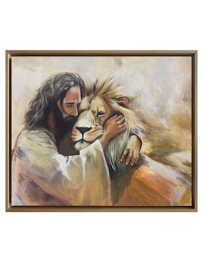 Pintura Jesús te cuida técnica acrílico Lune Art Gallery Religiosos